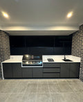 Alu kitchen with stone bench top