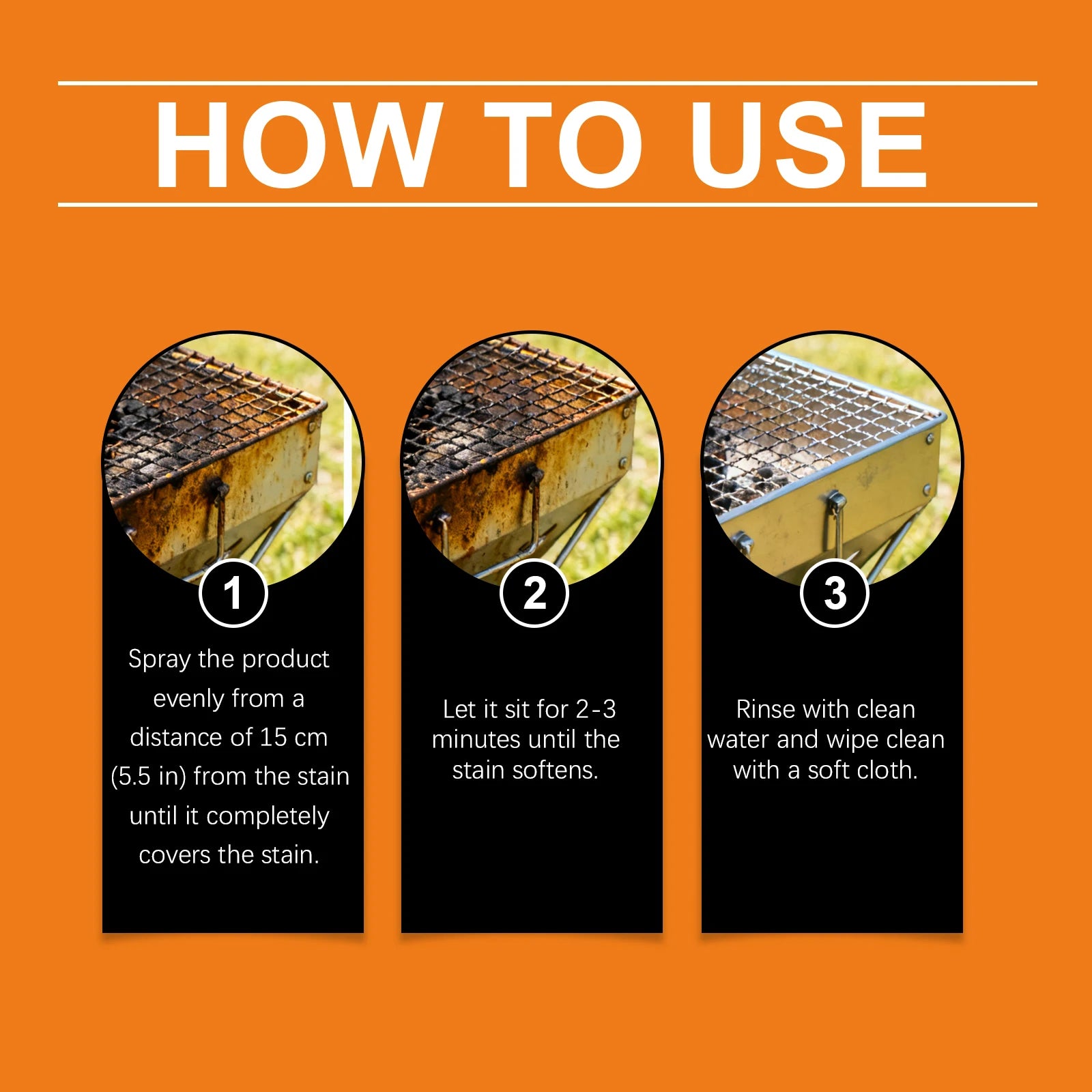 Grill Cleaner Spray for BBQ Oven Stove Grease Remover